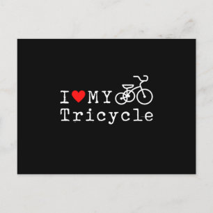 Carte Postale J'aime mon cadeau de tricycle Triker Trike trois r