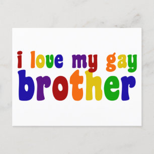 Carte Postale J'Aime Mon Frère Gay
