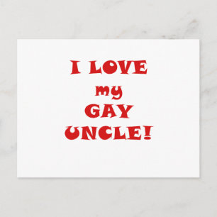 Carte Postale J'aime mon oncle gay