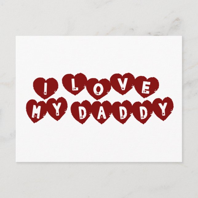 Carte Postale J'Aime Mon Papa (Devant)