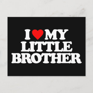 CARTE POSTALE J'AIME MON PETIT FRÈRE