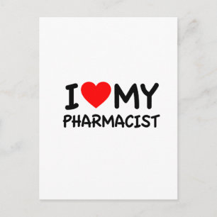 Carte Postale J'aime mon pharmacien
