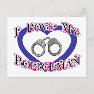 Carte Postale J'Aime Mon Policeman