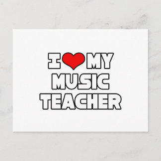 Carte Postale J'aime mon professeur de musique