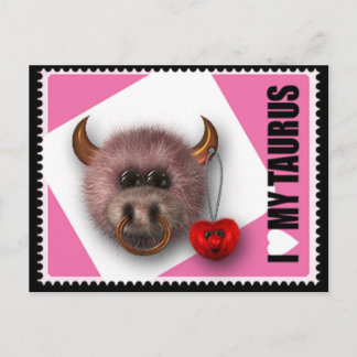 Carte Postale J'Aime Mon Taurus