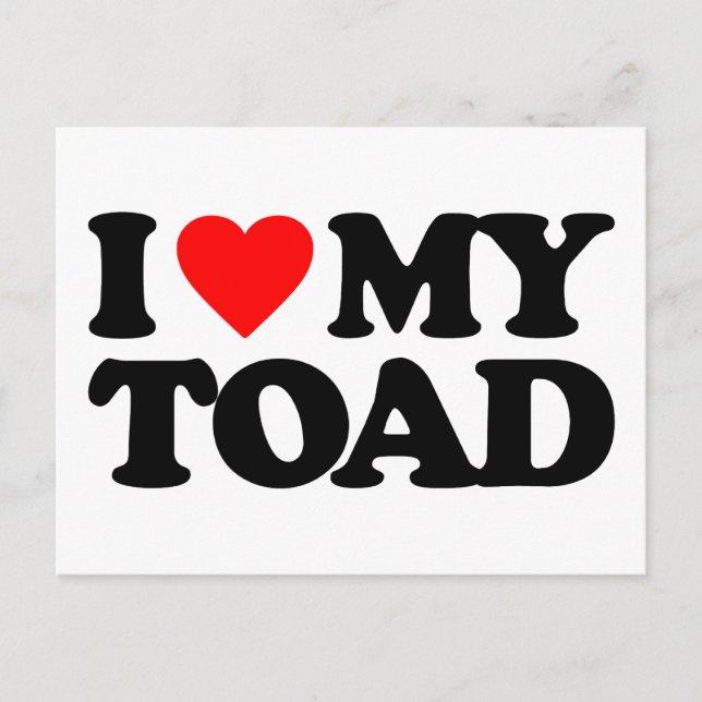 CARTE POSTALE J'AIME MON TOAD (Devant)