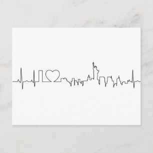 Carte Postale J'aime New York dans un style extraordinaire