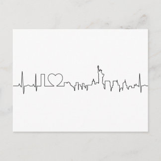 Carte Postale J'aime New York dans un style extraordinaire