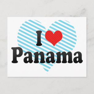 Carte Postale J'aime Panama