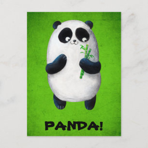 Carte Postale J'aime Panda