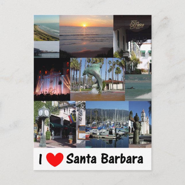 Carte Postale J'aime Père Noël Barbara (Devant)