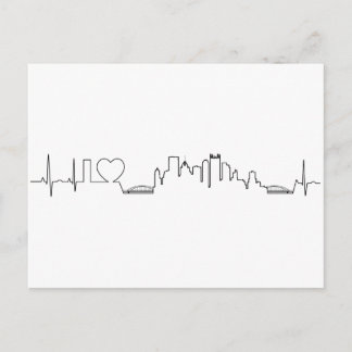 Carte Postale J'aime Pittsburgh dans un style ecg extraordinaire