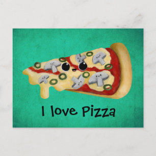 Carte Postale J'aime Pizza