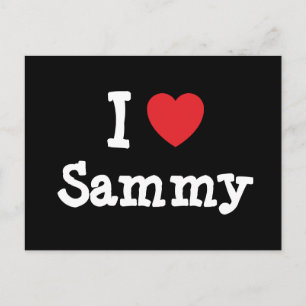 Carte Postale J'aime Sammy coeur T-shirt