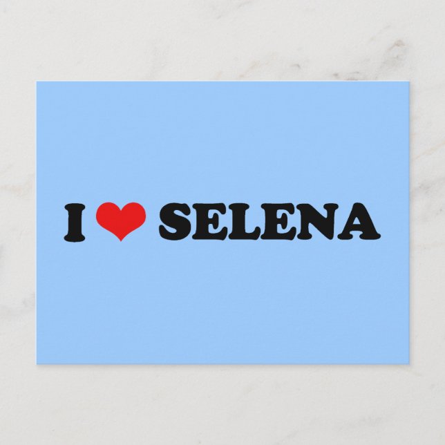 CARTE POSTALE J'AIME SELENA (Devant)