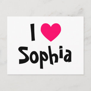 Carte Postale J'aime Sophia