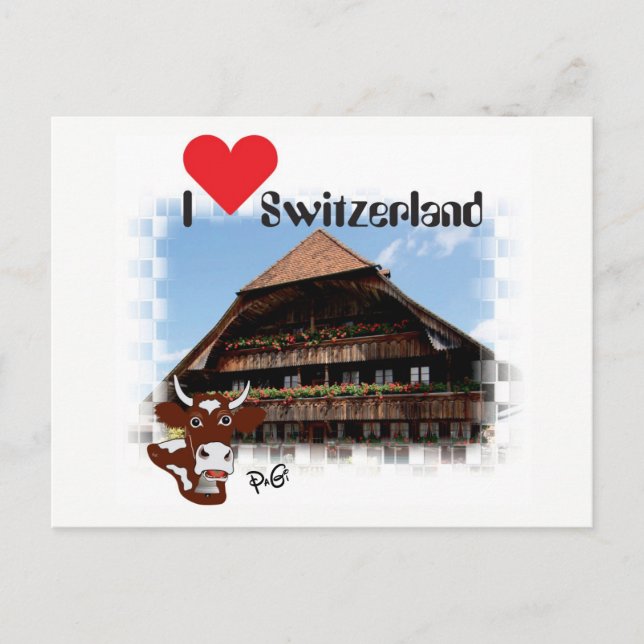 Carte Postale J'aime Suisse Postkarte (Devant)