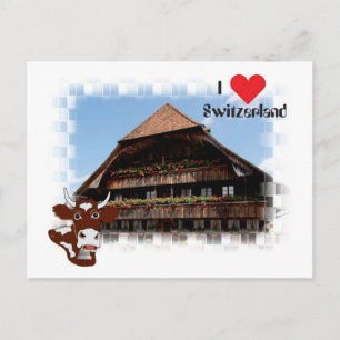 Carte Postale J'aime Suisse Postkarte