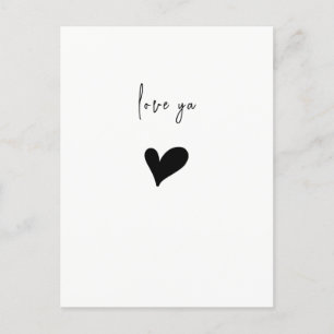 Carte Postale J'aime ton cœur mignon minimaliste