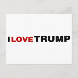 Carte Postale J'aime Trump
