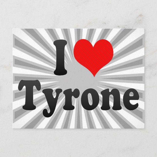 Carte Postale J'aime Tyrone (Devant)