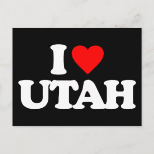 CARTE POSTALE J'AIME UTAH