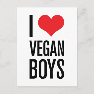 Carte Postale J'aime Vegan Boys
