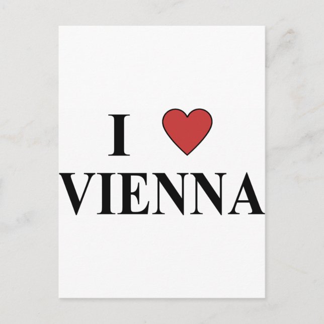 Carte Postale J'aime Vienne (Devant)