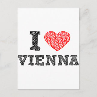 Carte Postale J'aime Vienne