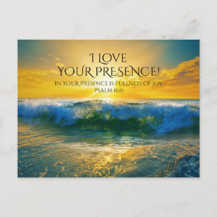 Carte Postale J'Aime Votre Présence, Psaume 16:11 Océan Personna