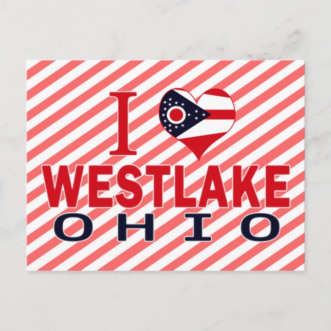 Carte Postale J'aime Westlake, Ohio (Devant)