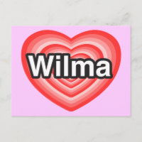 J'aime Wilma. Je t'aime Wilma. Cœur