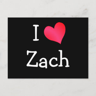Carte Postale J'aime Zach