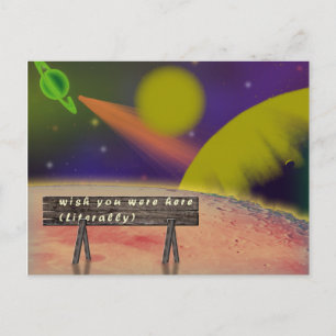 Carte Postale J'Aimerais Que Vous Étiez Ici