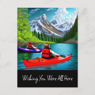Carte Postale J'Aimerais Que Vous Étiez Tous Là