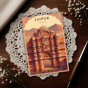 Carte Postale Jaipur Inde - Ville des Palais Voyage Vintage