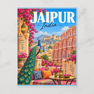 Carte Postale Jaipur India Colorful Travel