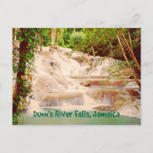 Carte Postale Jamaica Dunn's River Falls stylisé
