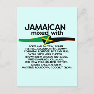 Carte Postale Jamaïcain Mélangé Avec La Jamaïque Fière 