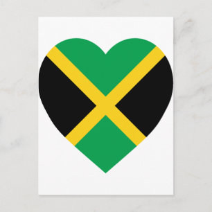 Carte Postale Jamaïcaine - Coeur du drapeau