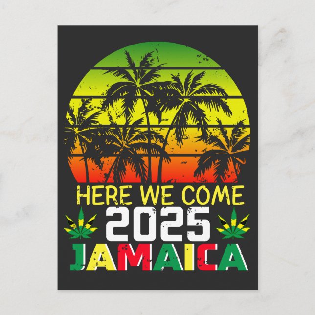 Carte Postale Jamaïque 2025 Nous voilà (Devant)