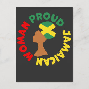 Carte Postale Jamaïque Pays Drapeau Racines Fier Jamaïcaine Femm