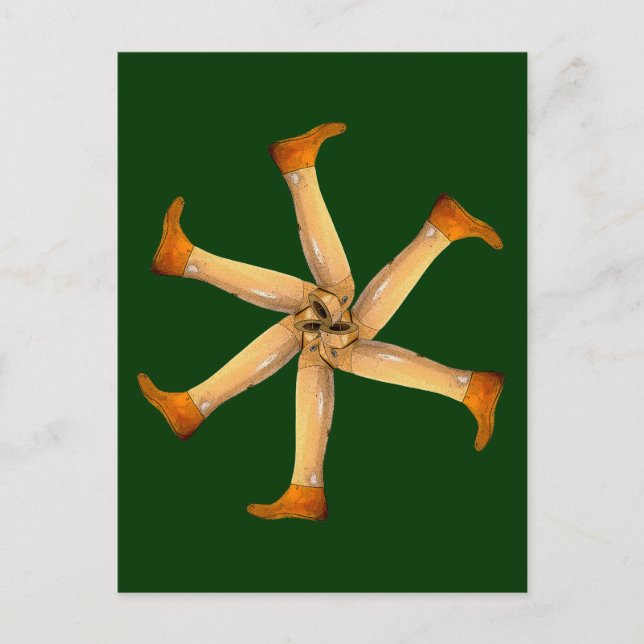 Carte postale Jambes en bois (Devant)