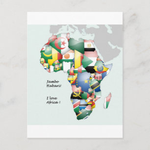 Carte Postale Jambo Habari Afrique ! J'aime l'Afrique