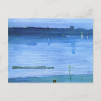 Carte Postale James Whistler - Nocturne, bleu et argent : Chelse