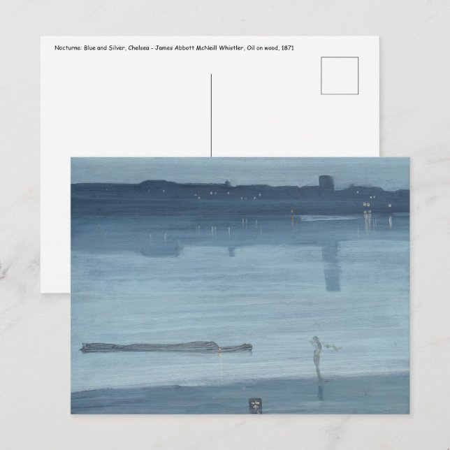 Carte Postale James Whistler - Nocturne : Chelsea (Devant / Derrière)