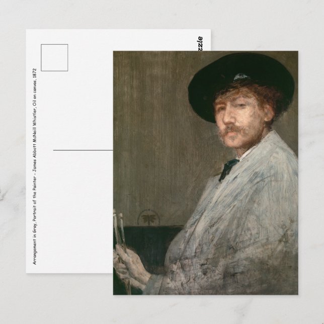Carte Postale James Whistler - Portrait du peintre (Devant / Derrière)