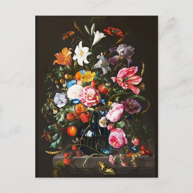 Carte Postale Jan Davidsz de Heem, Vase des fleurs, 1670 (Devant)
