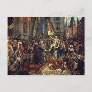 Carte Postale Jan Matejko - La Constitution du 3 mai 1791