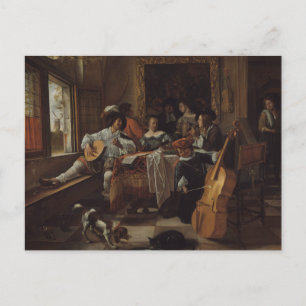 Carte Postale Jan Steen - Le Concert Familial